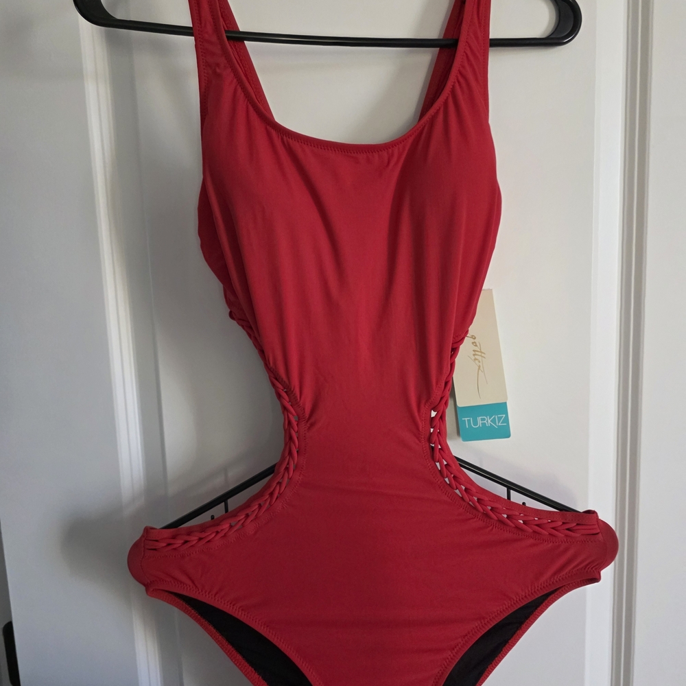 Red Gottex Sexy One Piece Swimsuit